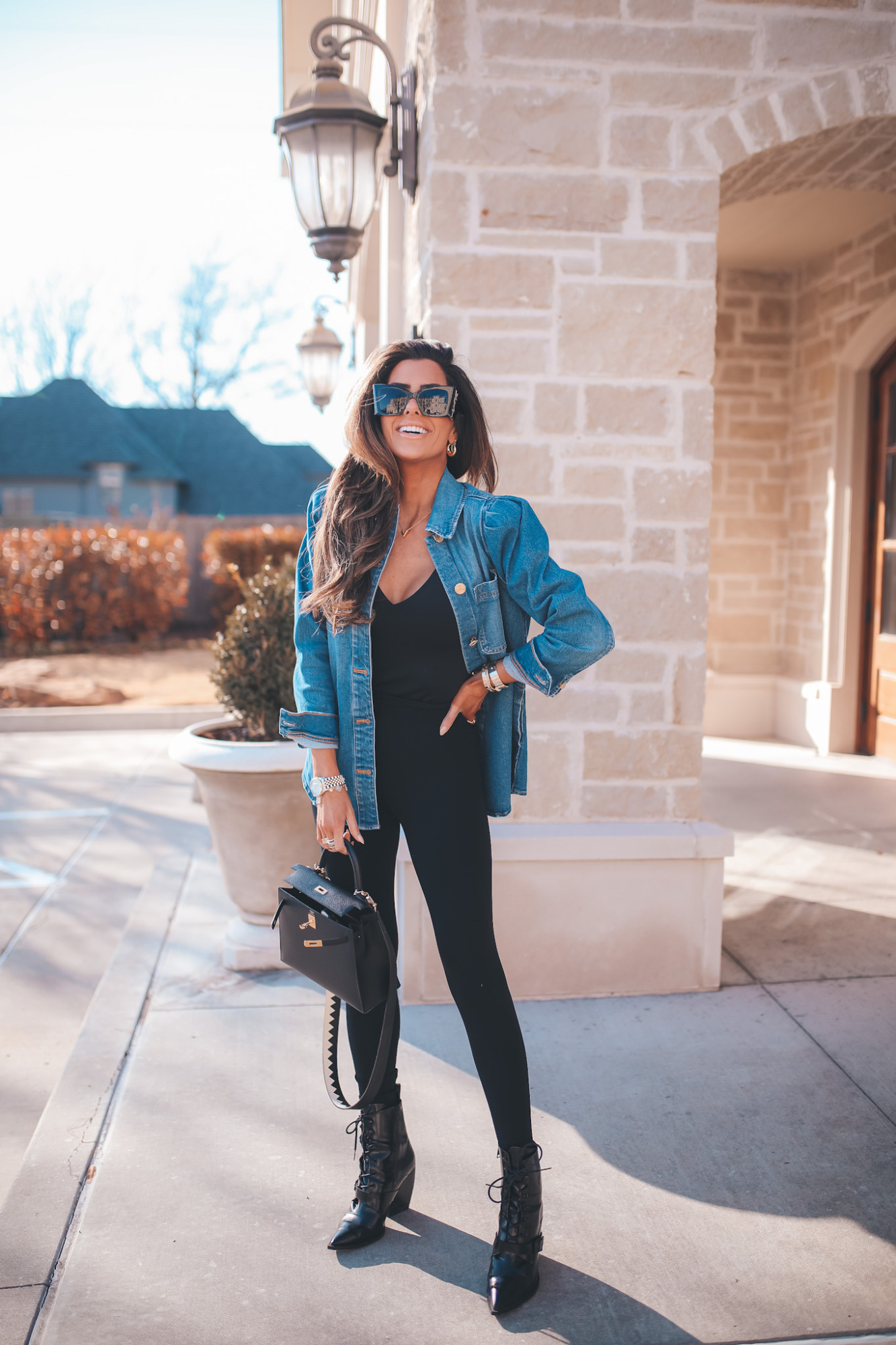 stacked jeans outfit ideas 0033