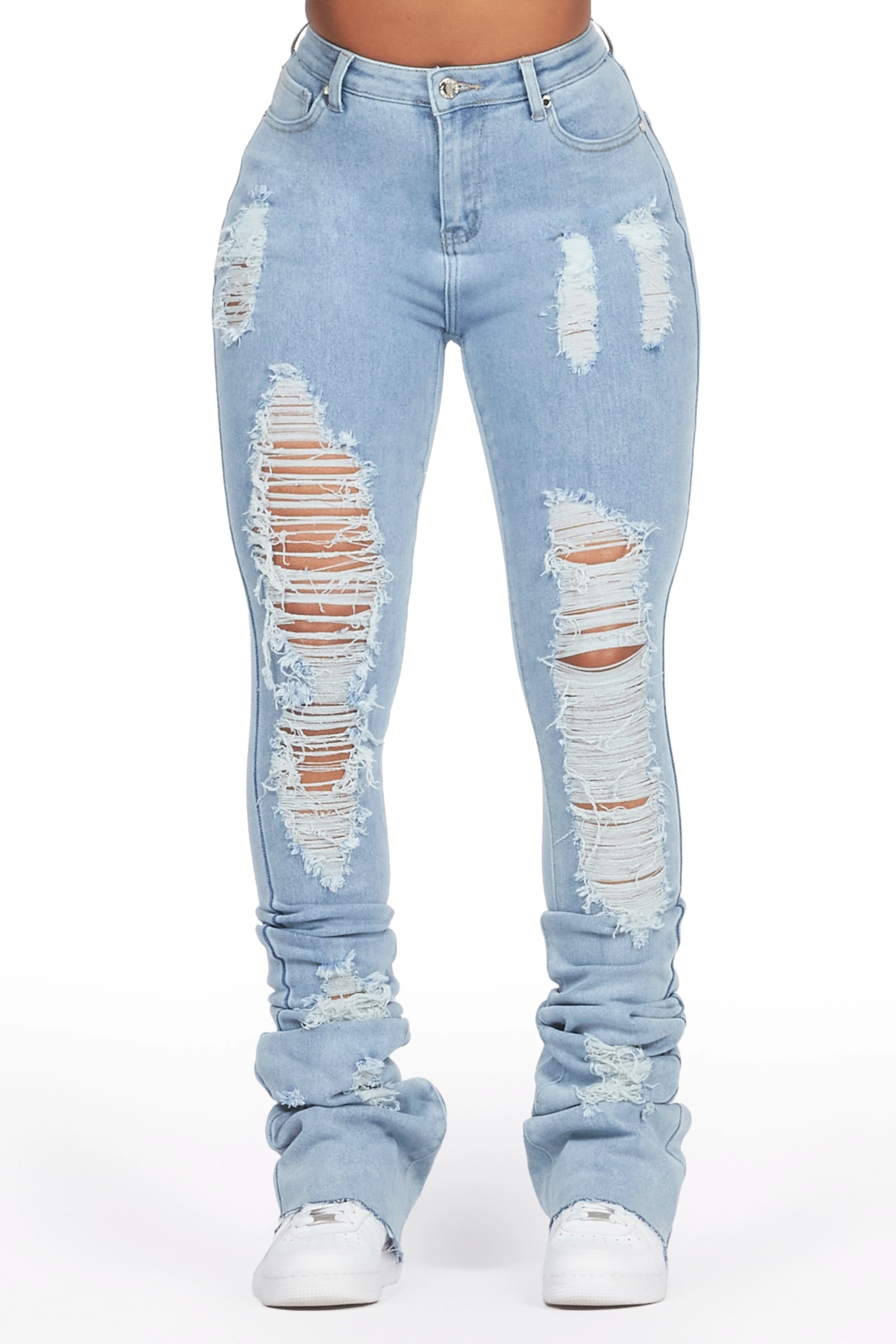 stacked jeans outfit ideas 0057