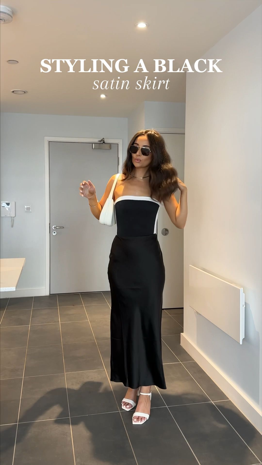 styling tips for black satin skirt outfits