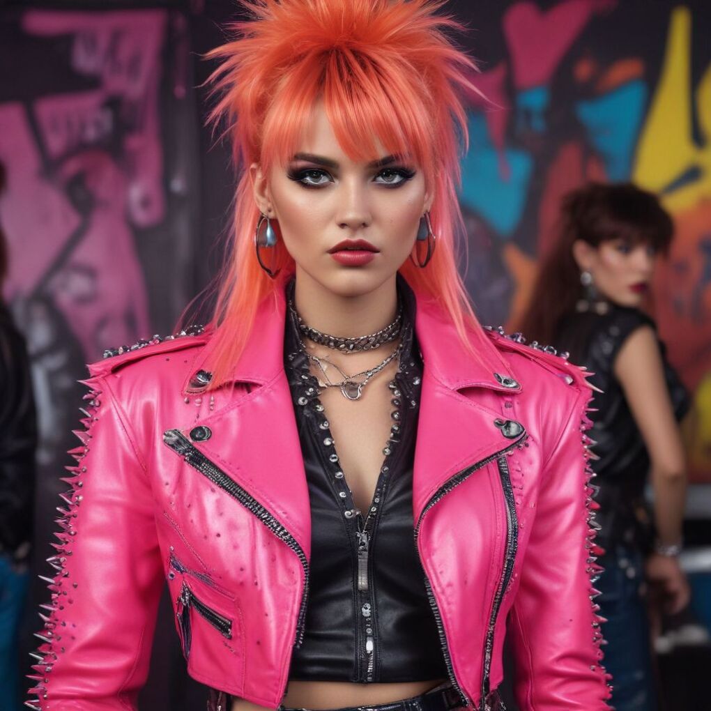 stylish 80's rock attire