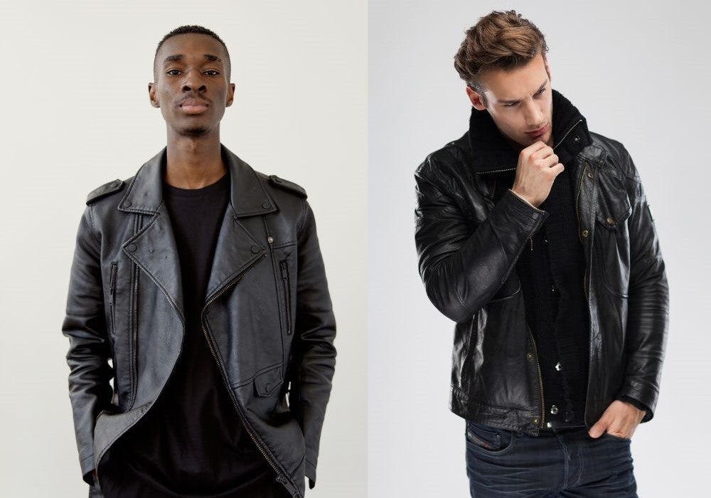 stylish combinations for mens leather jackets