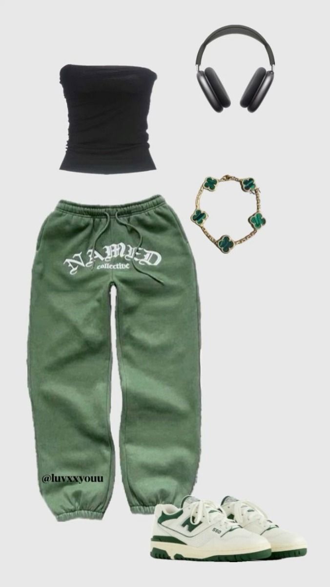 stylish green day outfit ideas