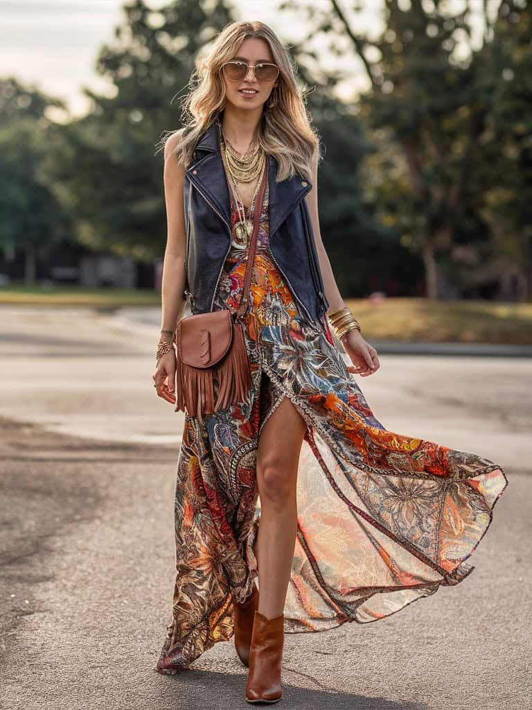 stylish layering for Indoor concert outfit ideas