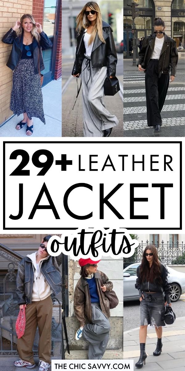 stylish moto jacket outfit inspirations