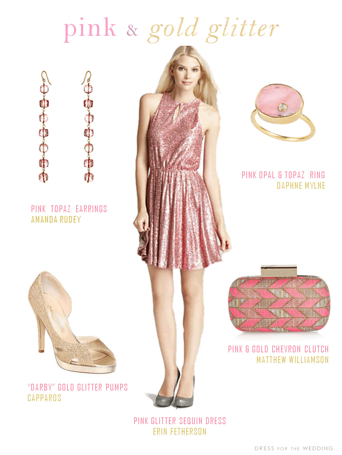 stylish pink and gold outfit combinations