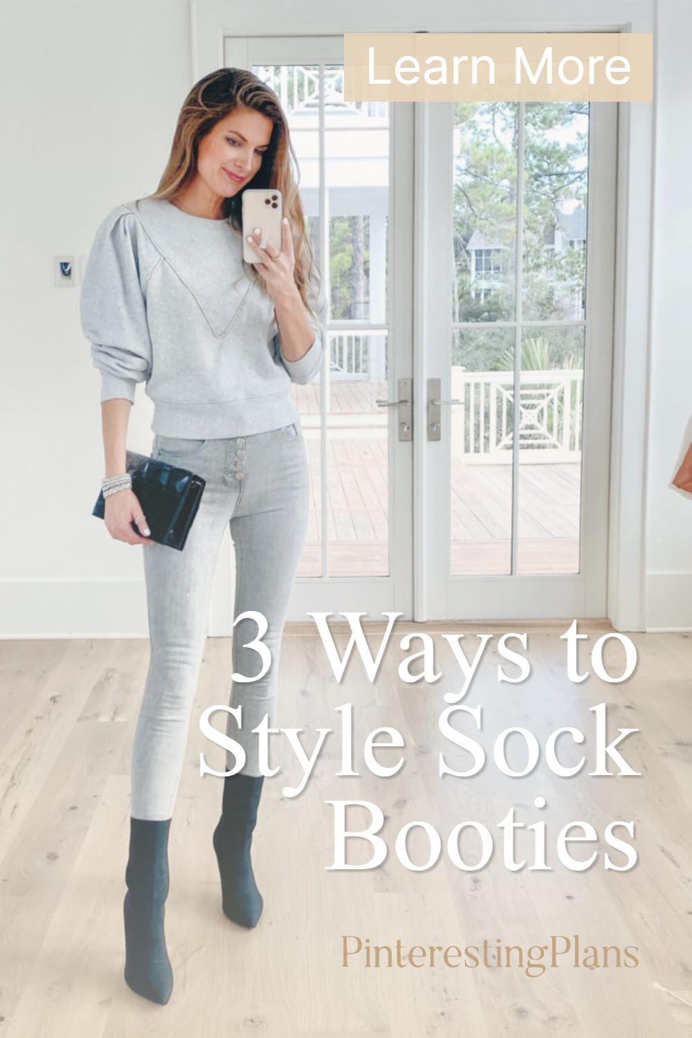 trendy black booties outfit inspiration