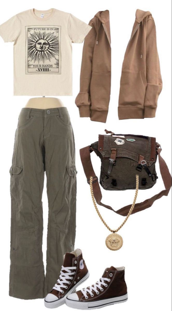 trendy brown cargo pants outfits