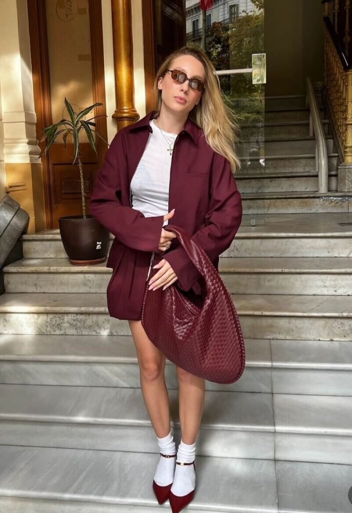 trendy Burgundy outfit ideas