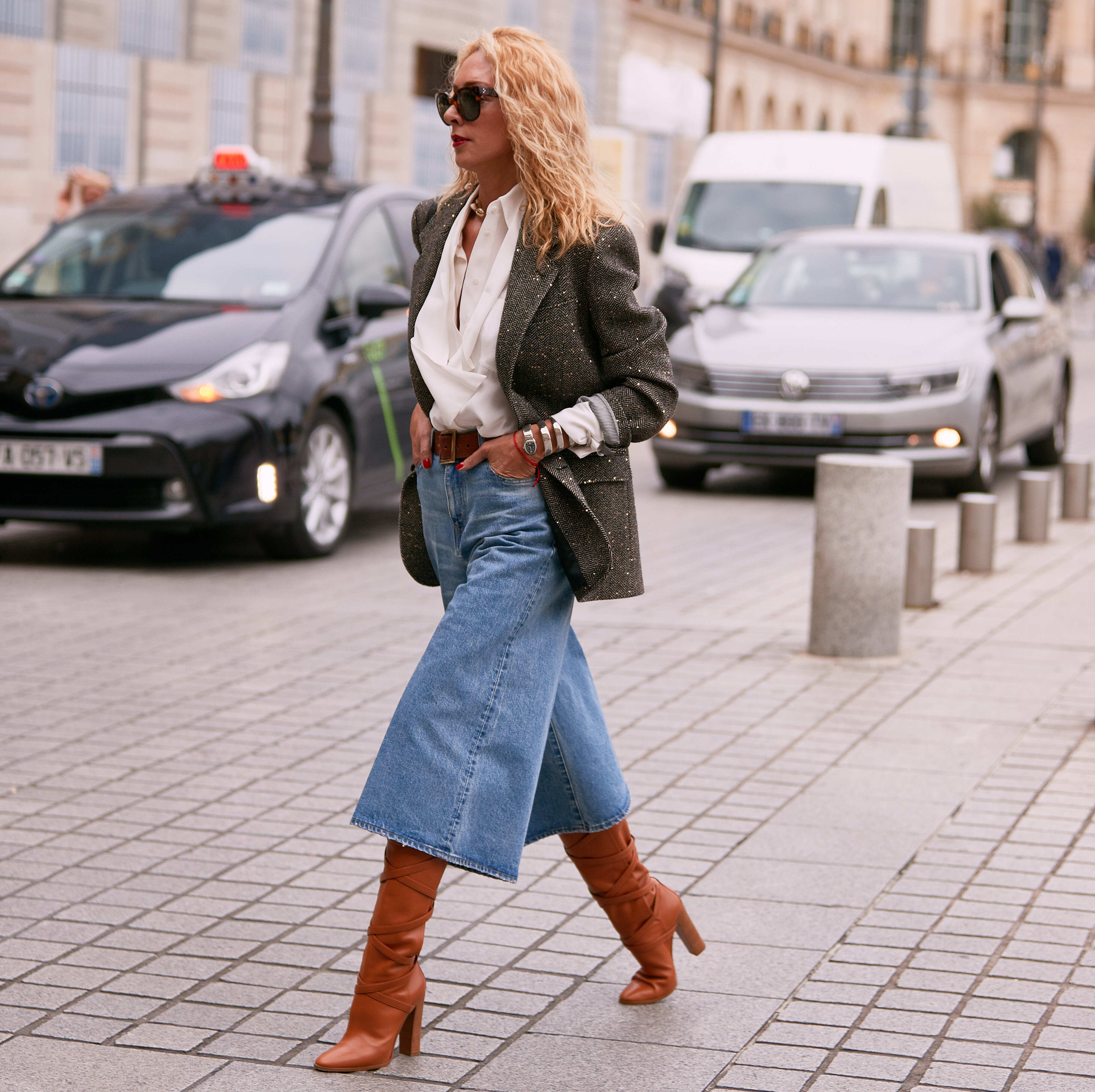 trendy denim culottes outfit ideas