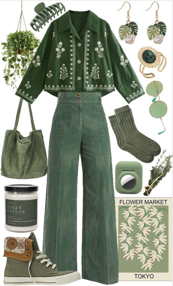 trendy green pants outfit ideas for parties