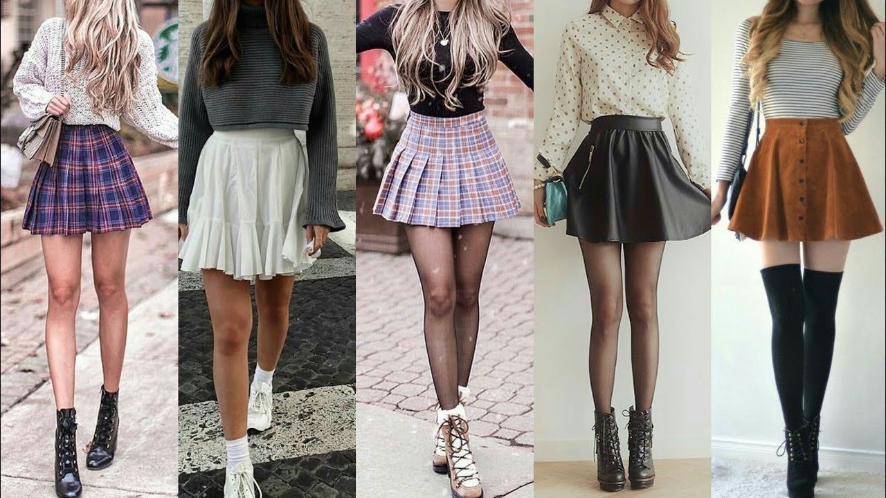 trendy mini skirt outfit ideas for parties