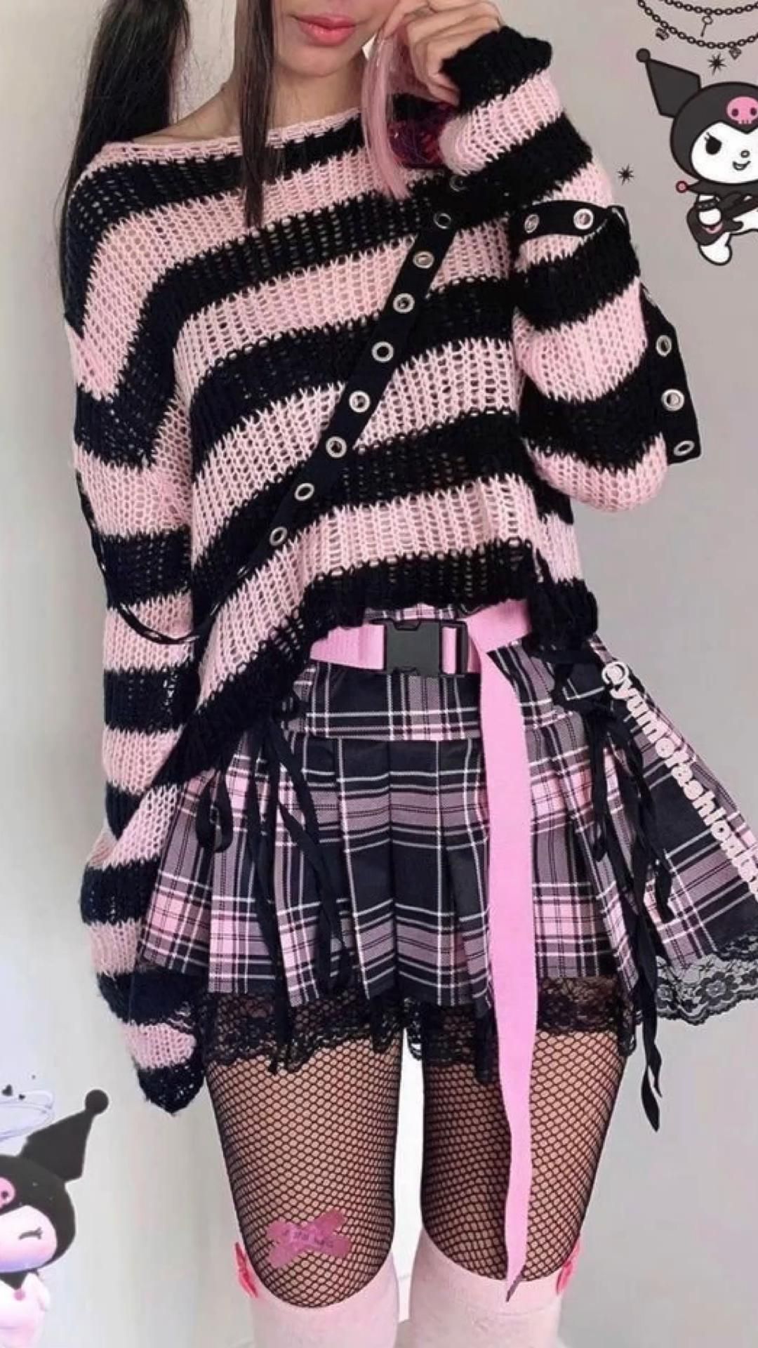 trendy pastel Goth outfit ideas