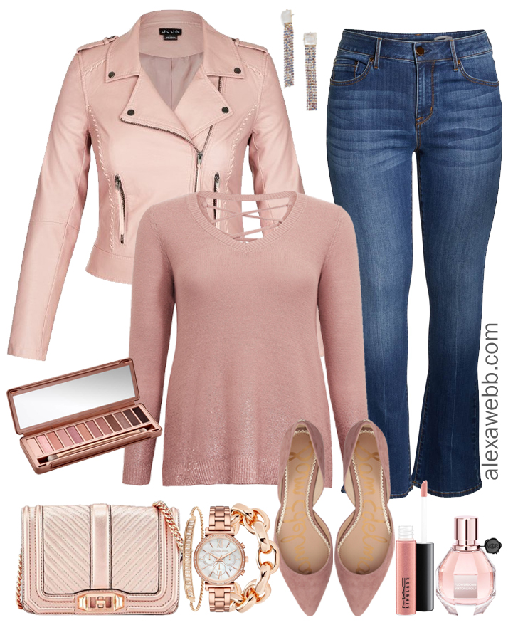 trendy pink and gold outfit styles