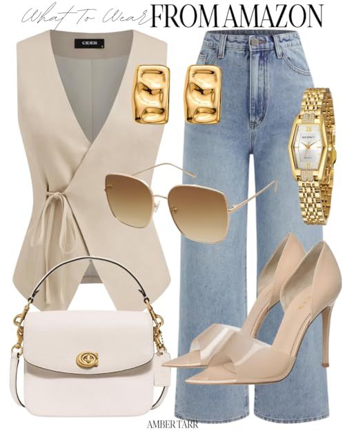 trendy white and gold outfit ideas for girls