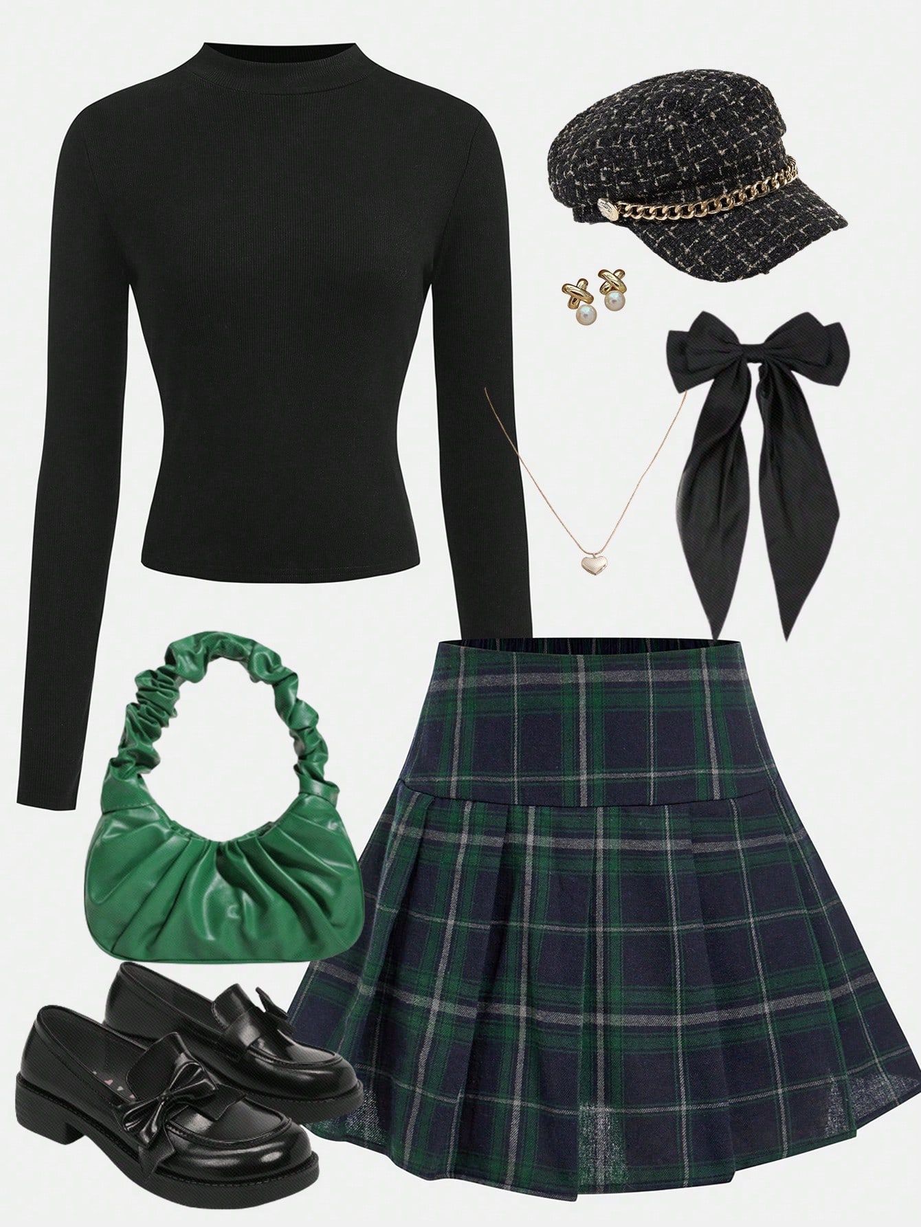 tweed skirt outfit ideas 0053