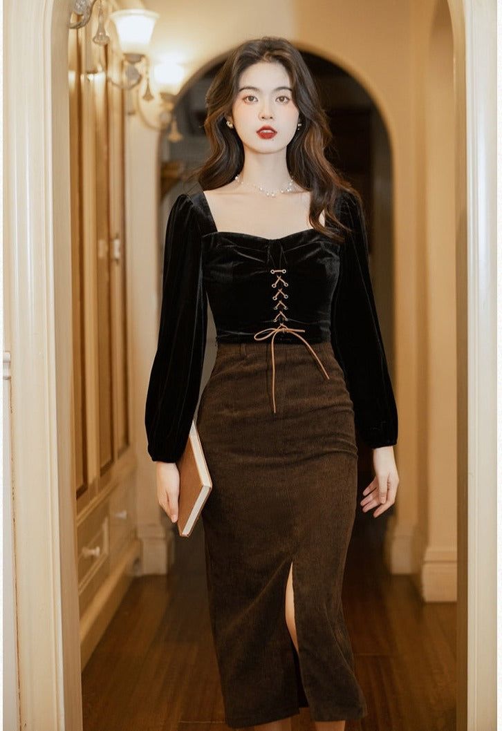 velvet top outfit ideas 0042