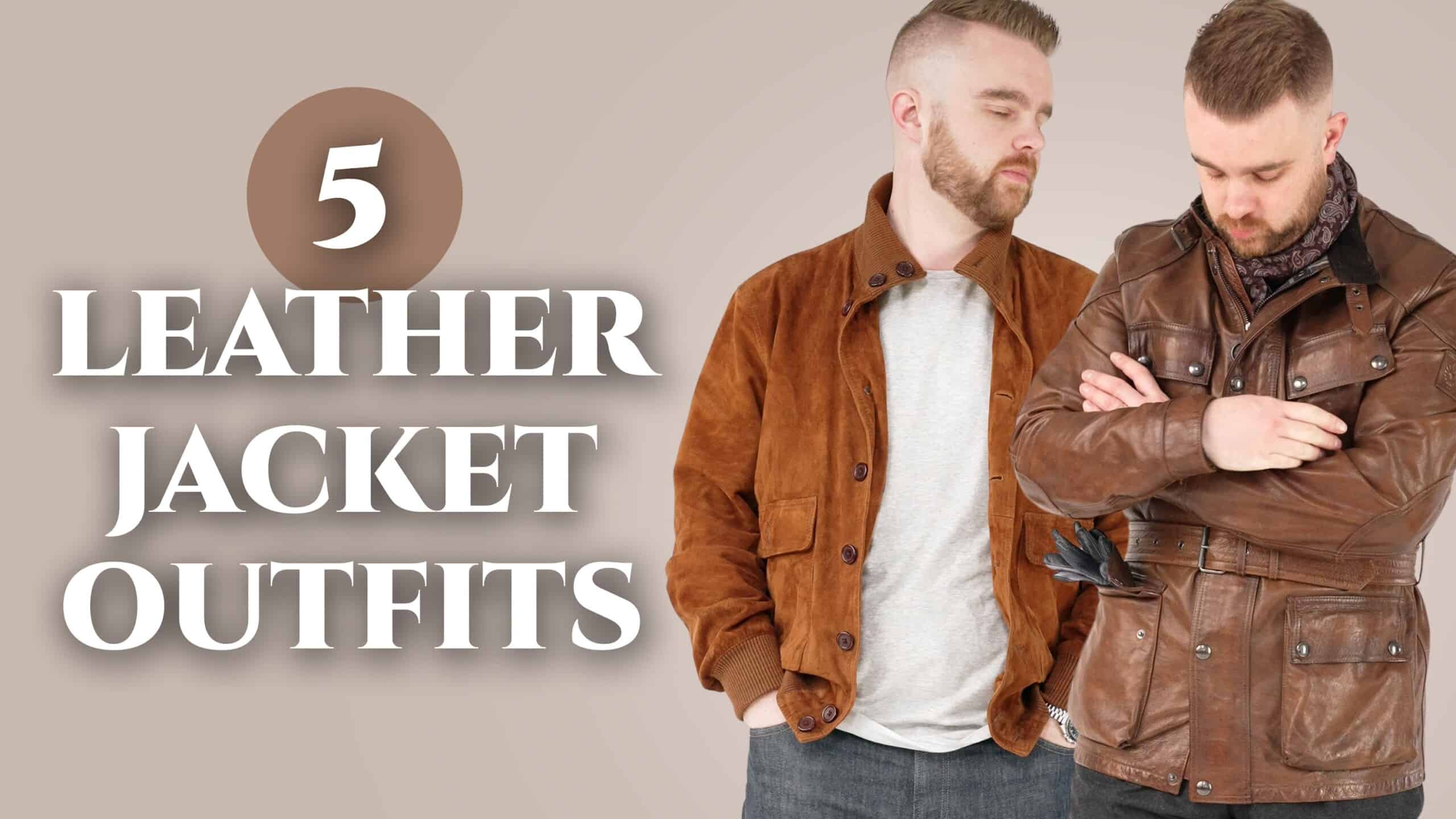 versatile mens leather jacket outfit choices