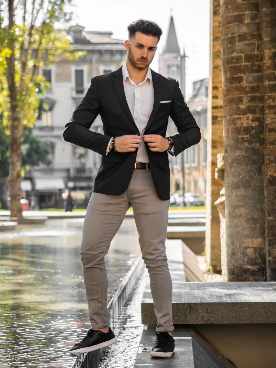 versatile ways to wear a men's black blazer