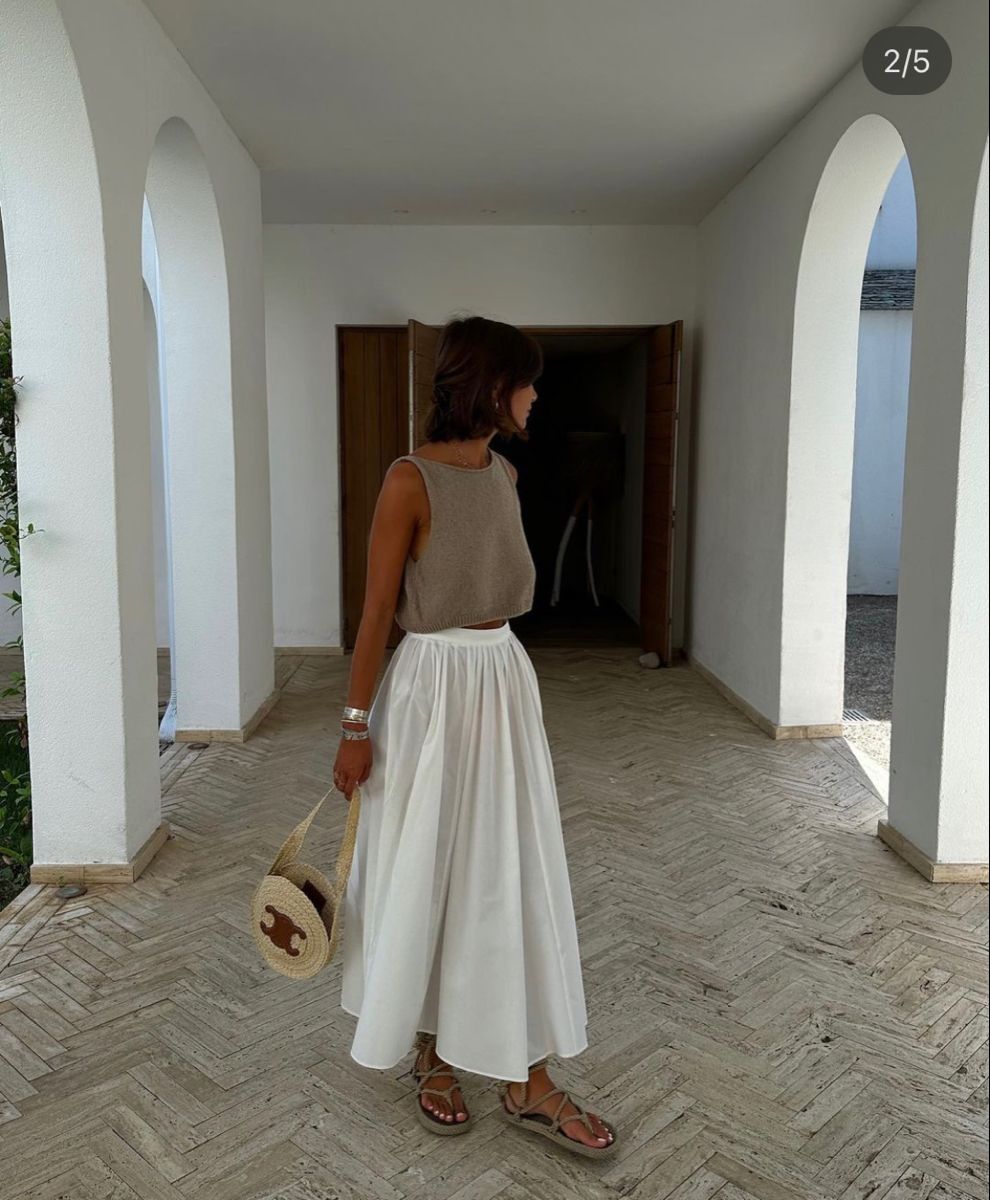 versatile white linen skirt fashion styles