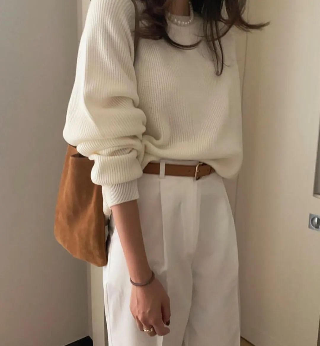 versatile white sweater outfit looks