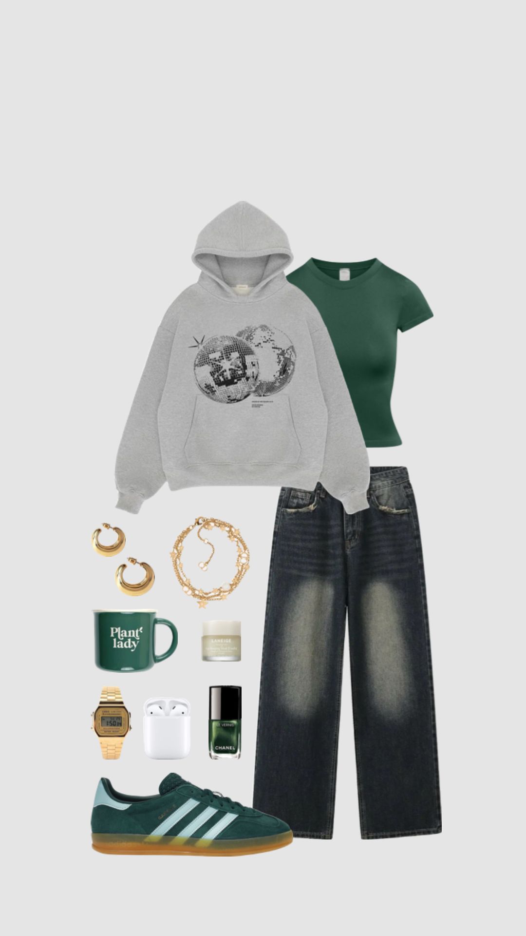 vintage green day outfit inspiration