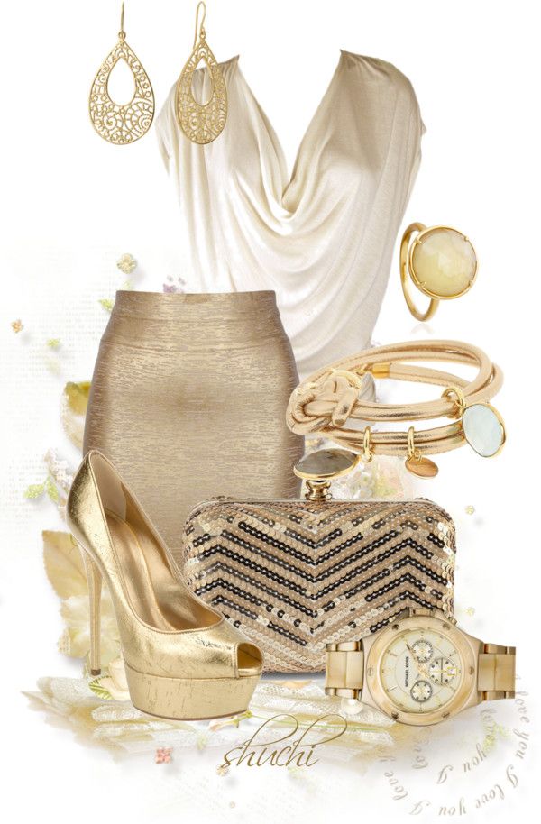 white and gold outfit ideas 0039