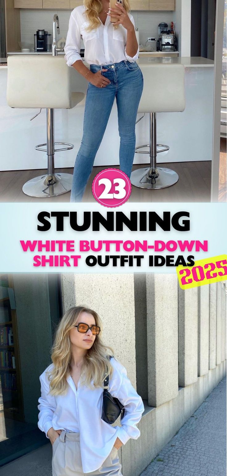 white button up shirt outfit ideas 0038