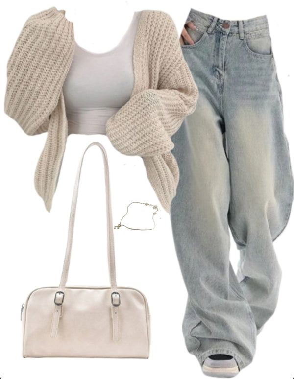 white cardigan outfit ideas 0093