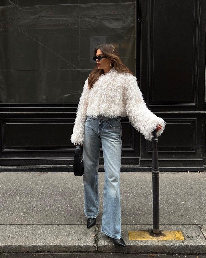 white fur coat outfit ideas 0018