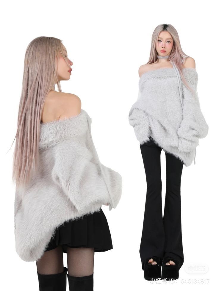 white fur coat outfit ideas 0037