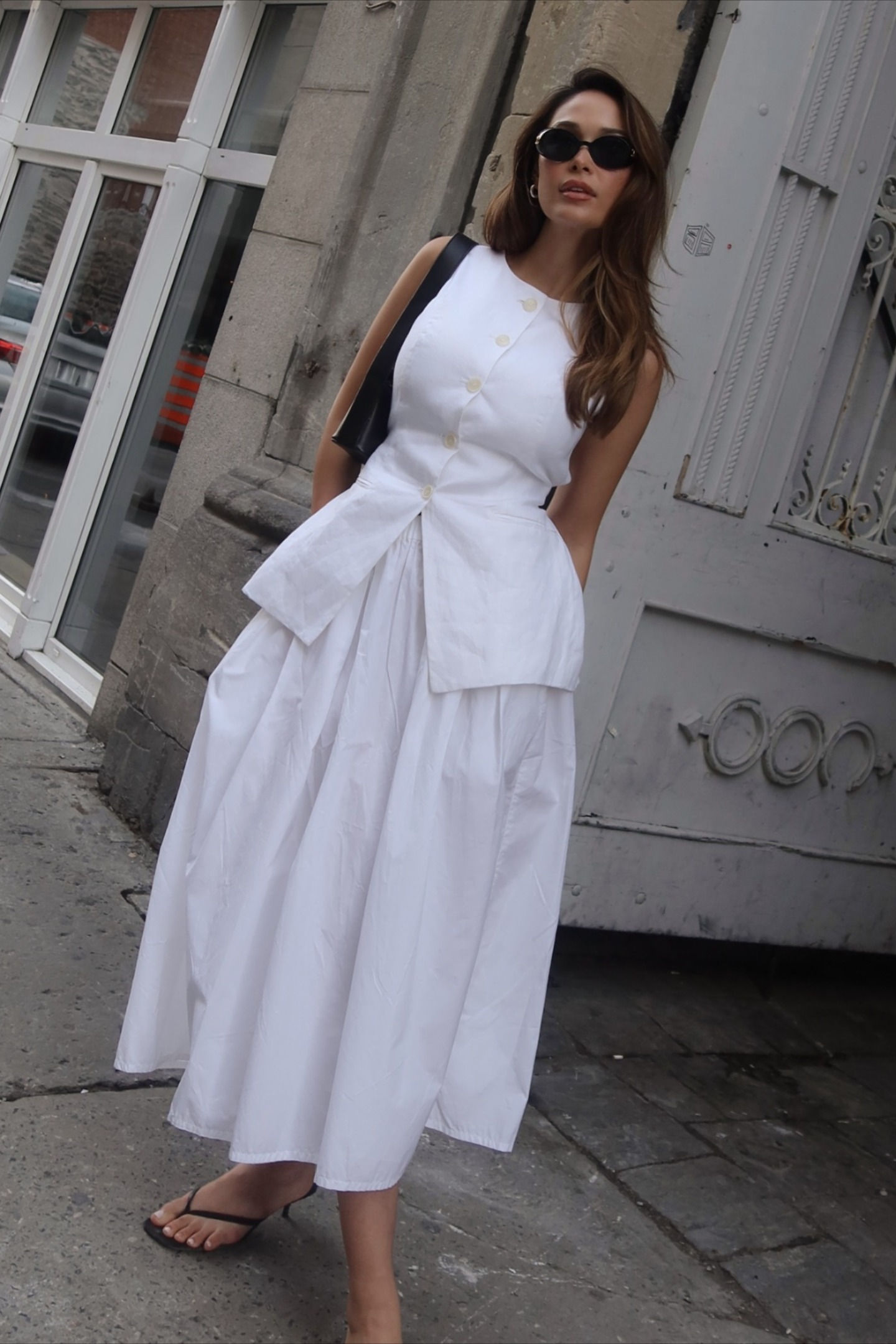 white linen skirt outfit ideas 0012