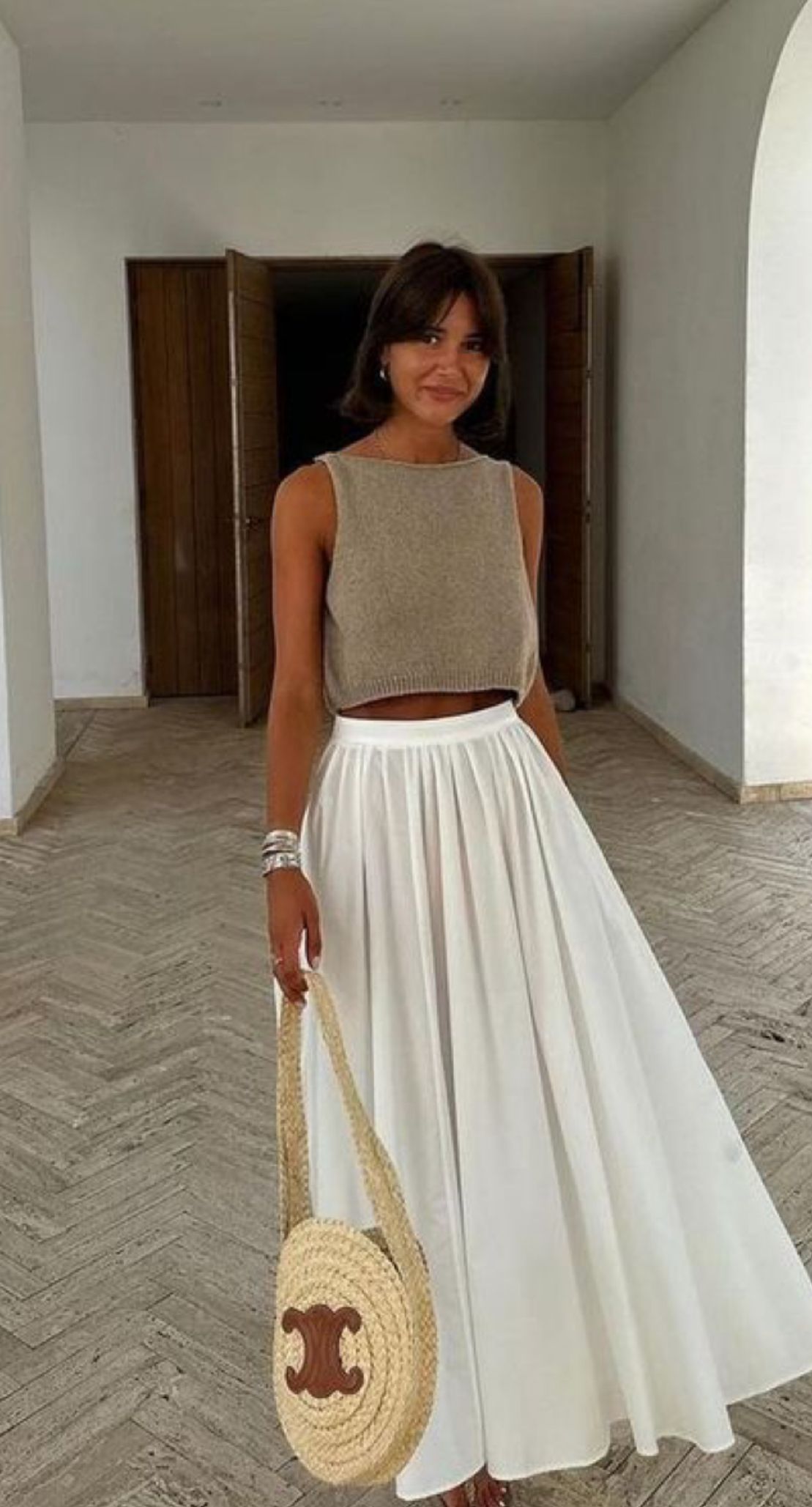 white linen skirt outfit ideas 0038