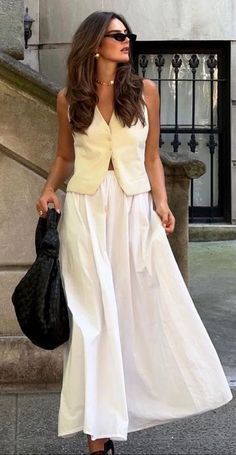 white linen skirt outfit ideas 0044