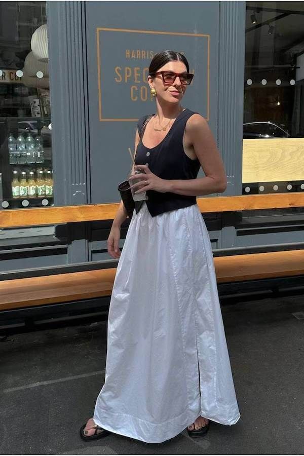 white linen skirt outfit ideas 0071