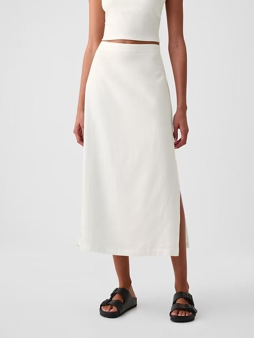 white linen skirt outfit ideas 0089