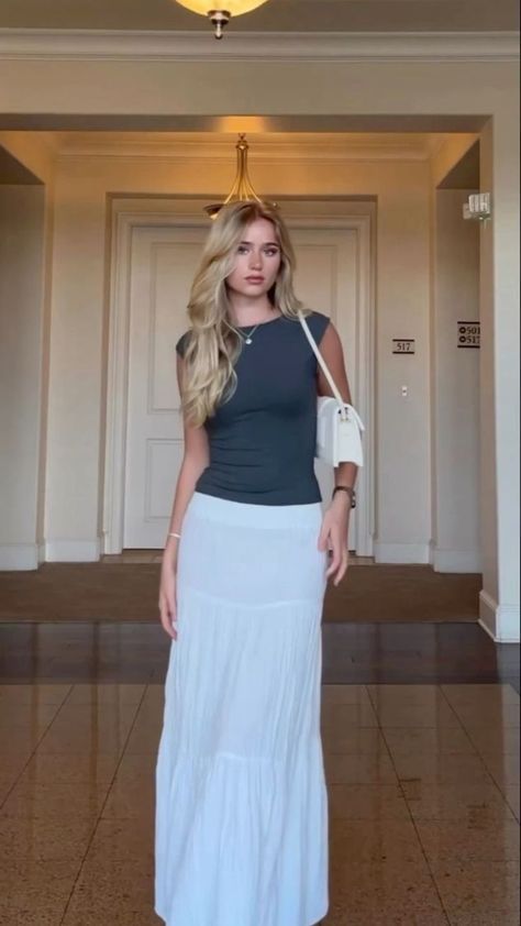 white midi skirt outfit ideas 0027