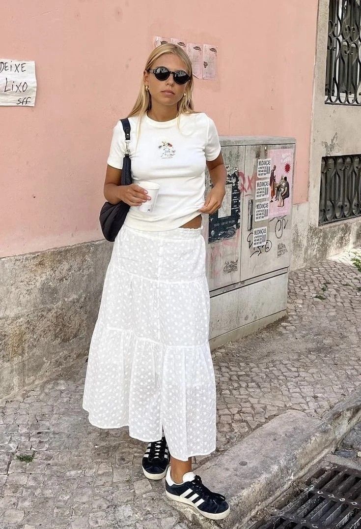 white midi skirt outfit ideas 0043