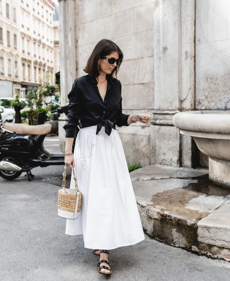 white midi skirt outfit ideas 0044