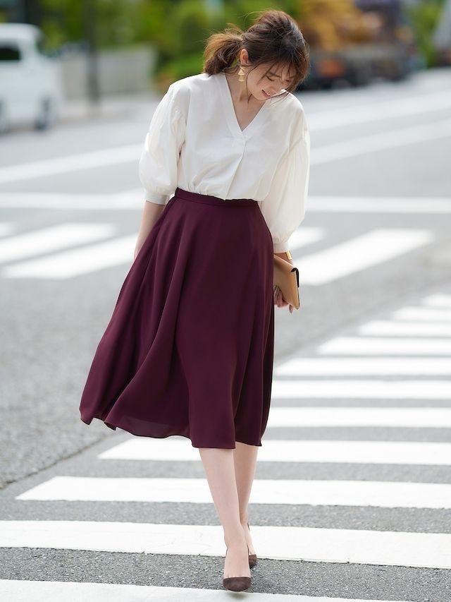 white midi skirt outfit ideas 0048