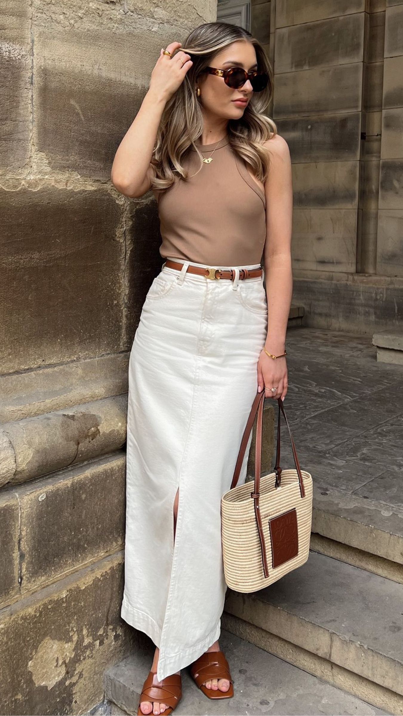 white midi skirt outfit ideas 0067