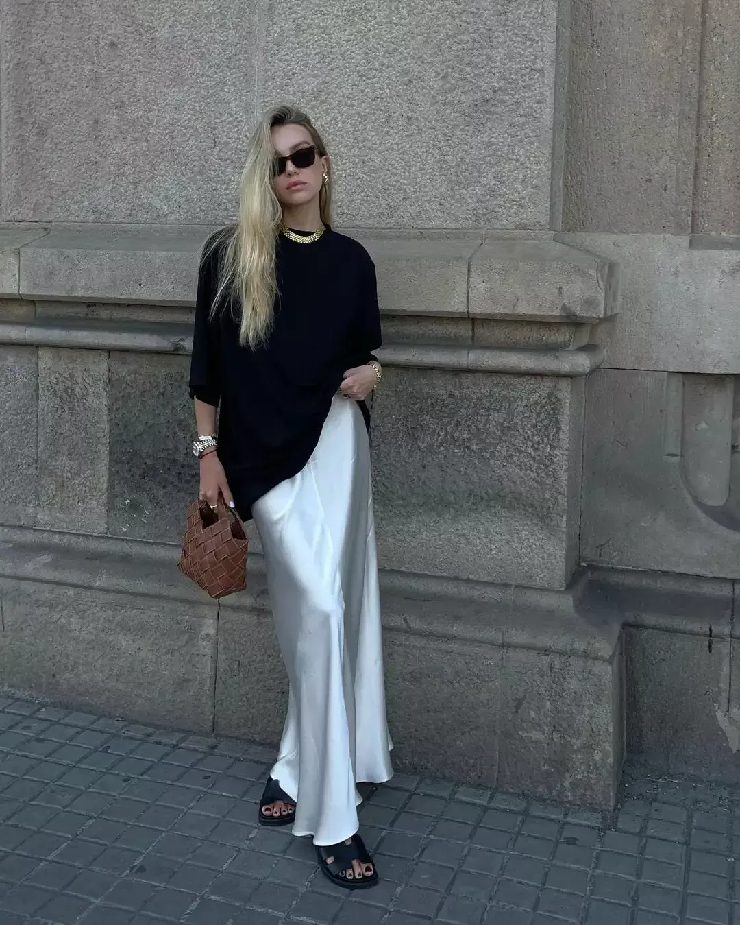 white midi skirt outfit ideas 0068