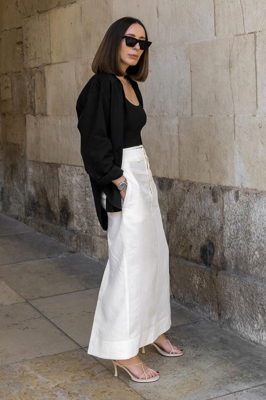 white midi skirt outfit ideas 0069