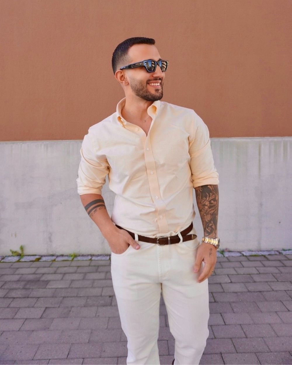 white pants outfit ideas for men 0014