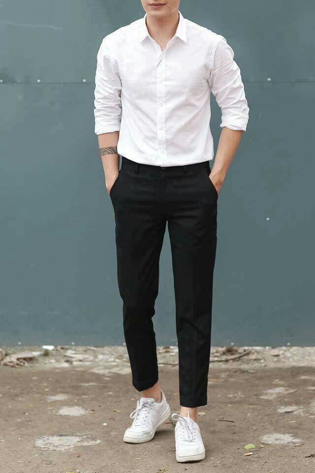 white pants outfit ideas men 0039