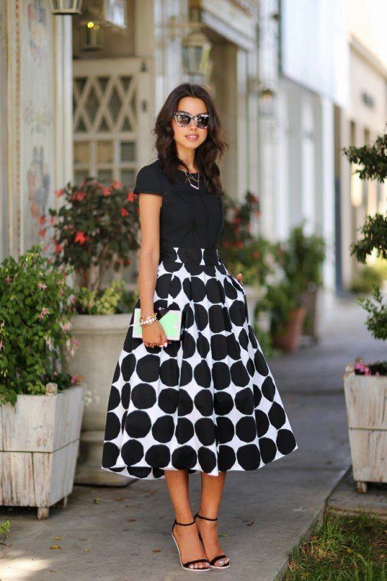 white polka dot dress outfit ideas 0013