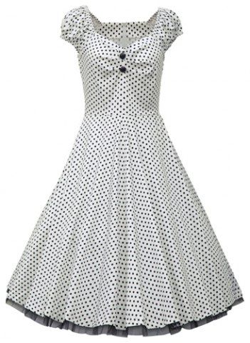 white polka dot dress outfit ideas 0052