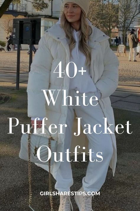 white puffer jacket outfit ideas 0072