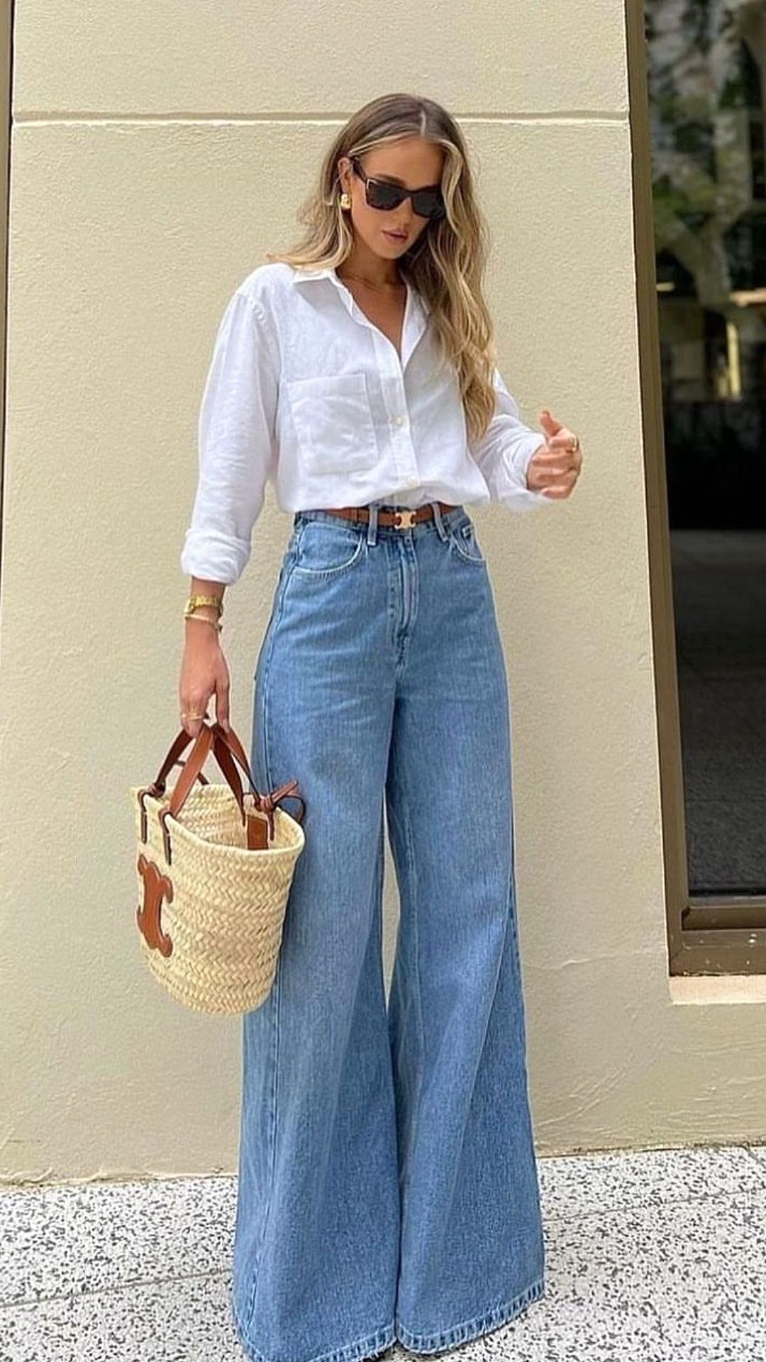 white shirt and jeans outfit ideas 0045