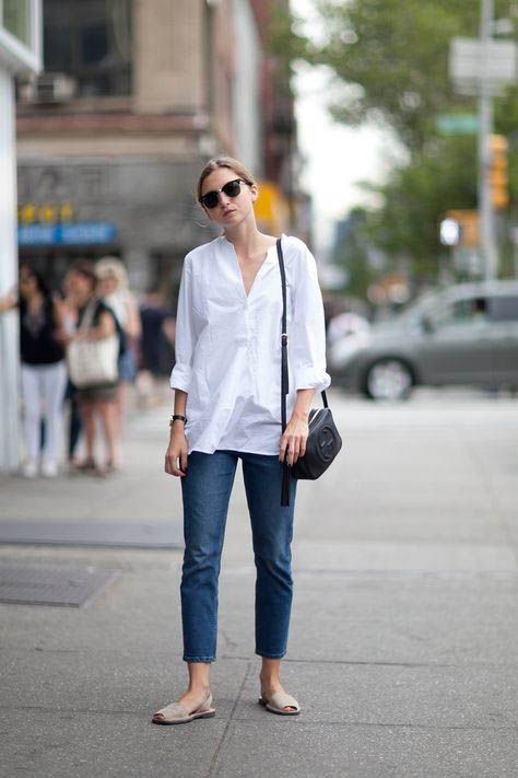 white shirt and jeans outfit ideas 0046