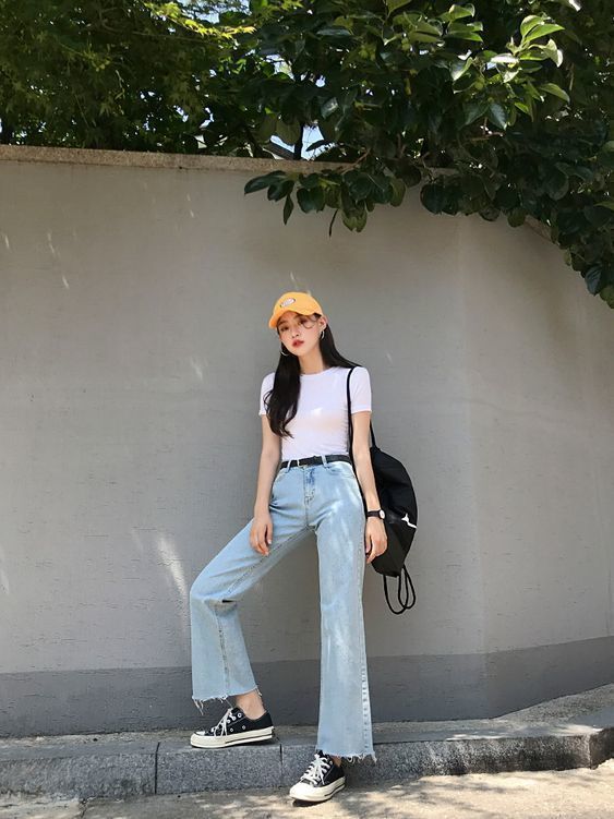 white shirt and jeans outfit ideas 0059